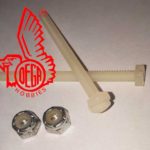 Tornillos Nylon 6-32 x2"  con tuerca autofrenante (x2)